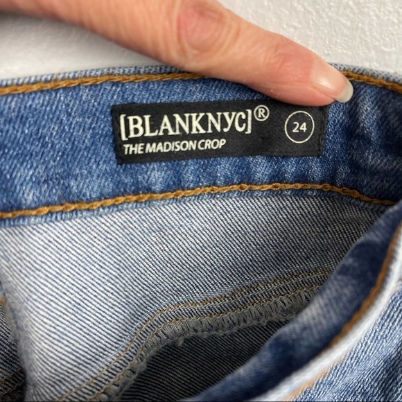 Blank Nyc Size 24 Madison Ankle Crop High Rise Straight Jeans After Party NEW - Picture 5 of 7